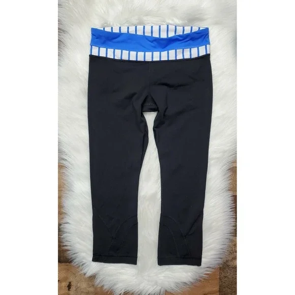 Lululemon Run Inspire Crop Leggings Women's size 8 Black