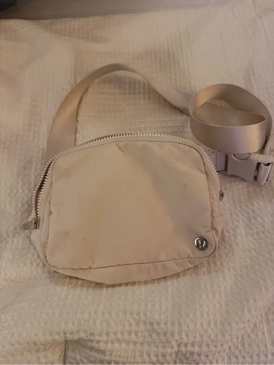 lululemon athletica small crossbody belt bag in light beige