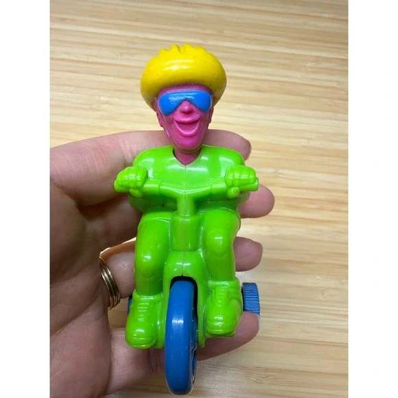 1995 Wendy's Bike Trax Bicycle Rider Toy Trike Figure Works Vintage