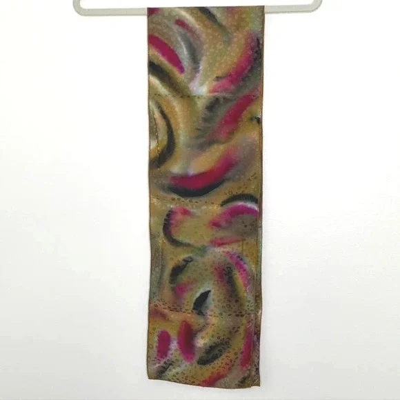 Bronze, black, pink swirl‎ scarf