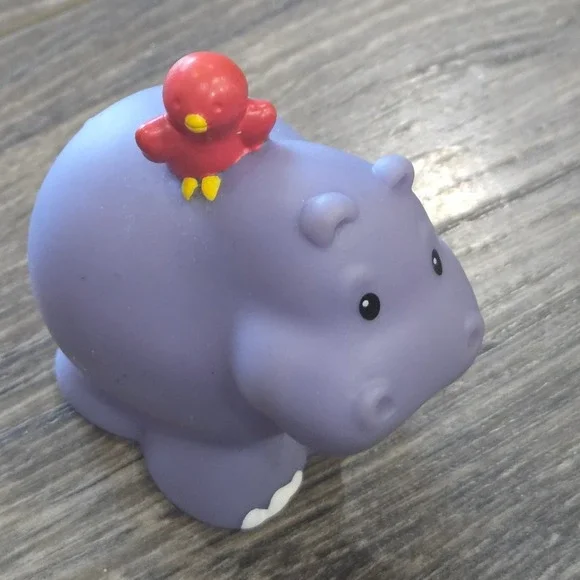 Fisher-Price Little People Hippo Bird Toy Figure Plastic Vintage Collectible