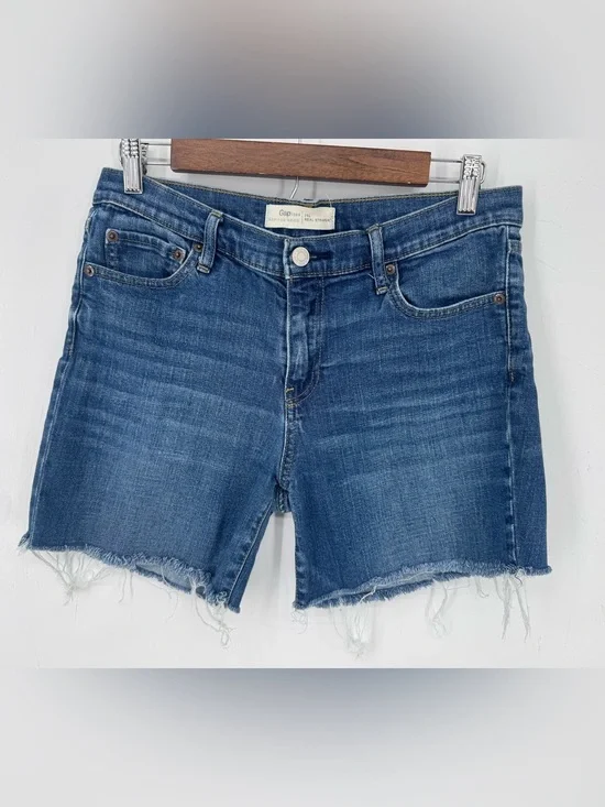 GAP Women's Medium Blue Distressed Denim 