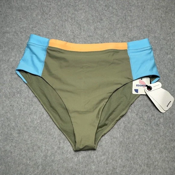 Prana Baja Bound Bottom Bikini Swimsuit Sweet Agave Color Block Womens Large NEW