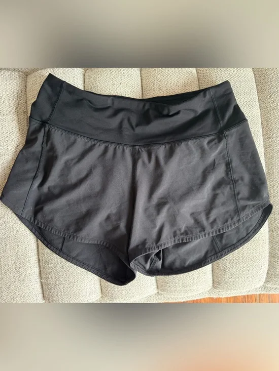 Lululemon Speed up Women’s Black Athletic Shorts - High-Waist Performance