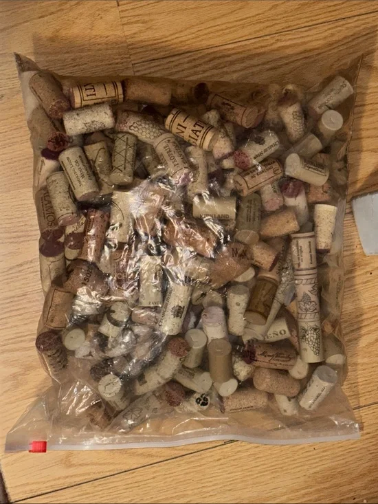 Bag of Assorted Wine Corks - Natural & Burgundy Tones