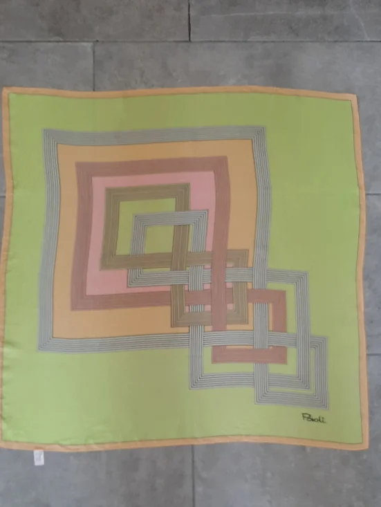 Paoli Vintage 70s Geometric Scarf 27