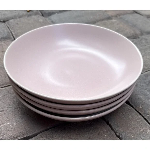IKEA Pink Matte 10866 Stoneware Pasta Bowl Bowls 9 Inch Set Of 4