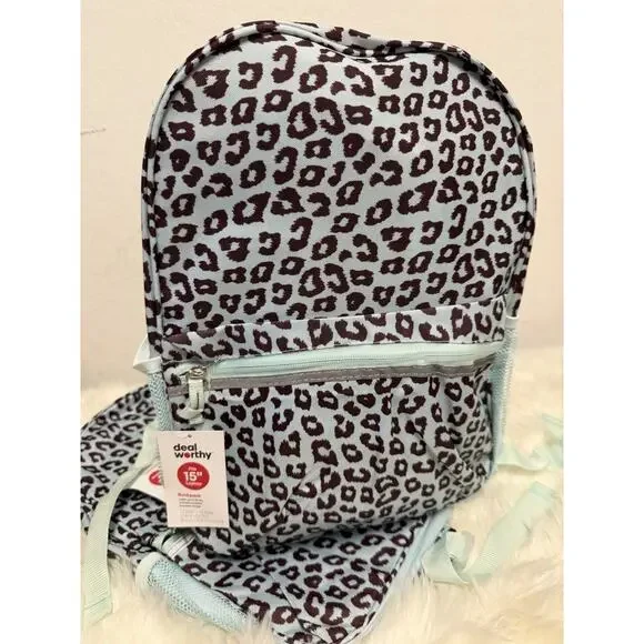 Dealworthy Cheetah Animal Print Backpack 23L Laptop Bag Student Studious‎ Zipper