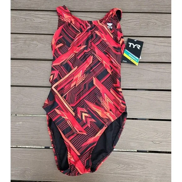 TYR DuraFast Maxfit Women's Zenith One Piece Swimsuit Red, -Sz 30 NEW