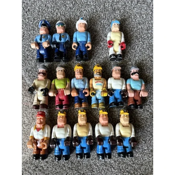Vintage LOT of 15 Fisher Price Husky Helpers Construction,/Police and Others
