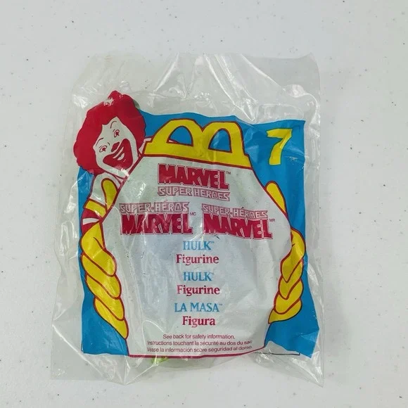 McDonalds 1996 Marvel Super Heroes Happy Meal Toy 7 Hulk Factory Sealed