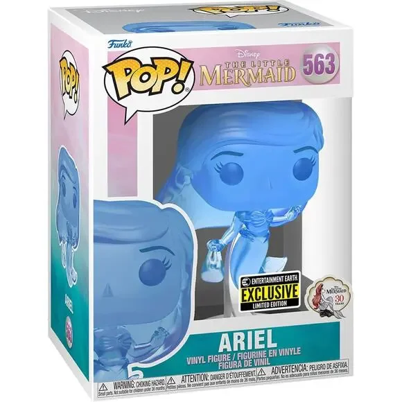 Funko Pop Disney The Little Mermaid Ariel Blue Translucent #563 Exclusive NIB