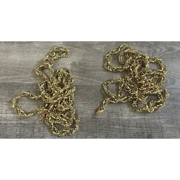 VTG Gold Beaded Beads‎ Christmas Garland 88