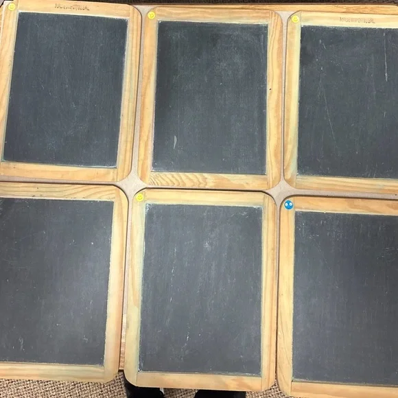 Slate Chalkboard Menu Board double sided 9.6 x 7.6” Portugal schoolhouse VTG
