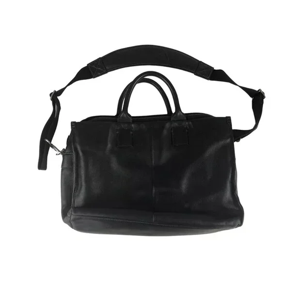 Kenneth Cole New York Unisex Adults‎ Black Leather Laptop Organizer Bag Size L