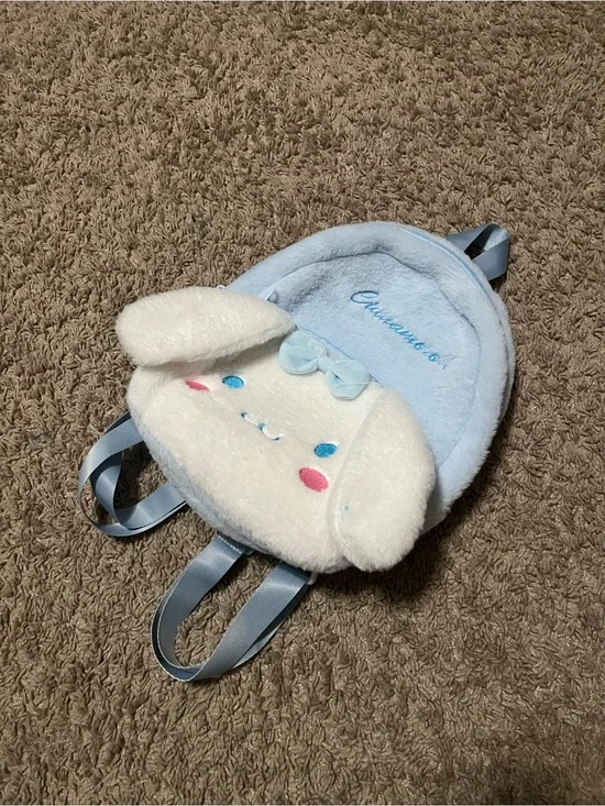 Sanrio Cinnamoroll Plush Mini Backpack Blue Kawaii  Bag Anime