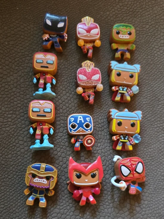 Funko Pop/Marvel Gingerbread Mini Figure Lot Of 12