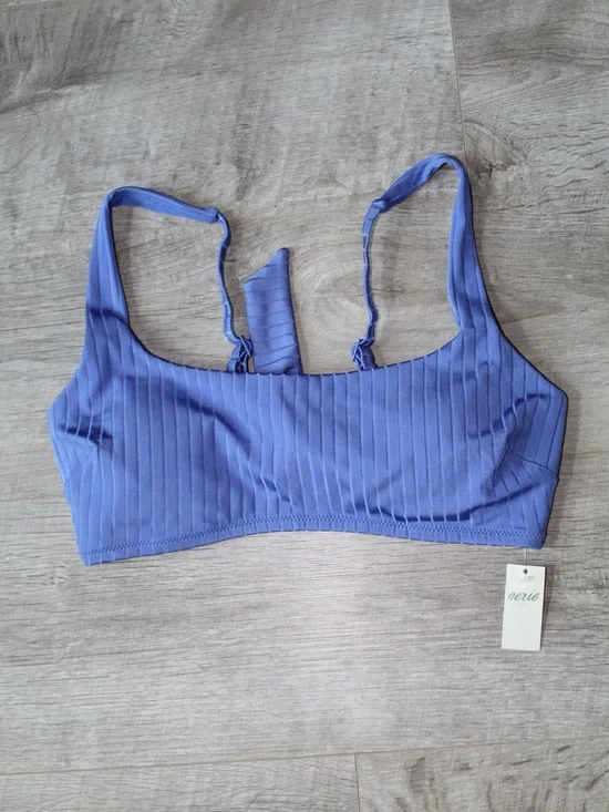 aerie Ribbed Scoop Bikini top - Periwinkle
