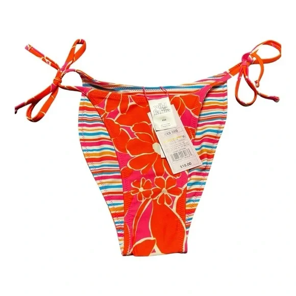❤️3/$15 NWT Wild Fable Reversible Orange and Pink Floral Bikini Bottom XXS
