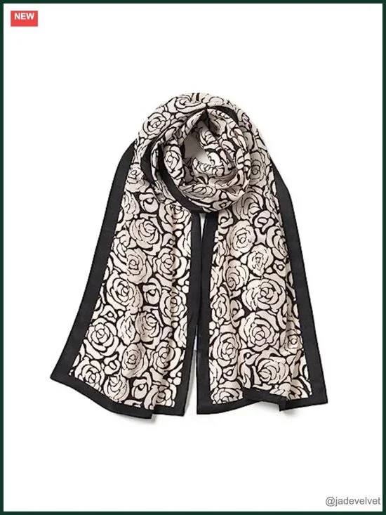 100% Mulberry Silk Long Rectangular Scarf Headscarf Neck Scarf Gift Packed