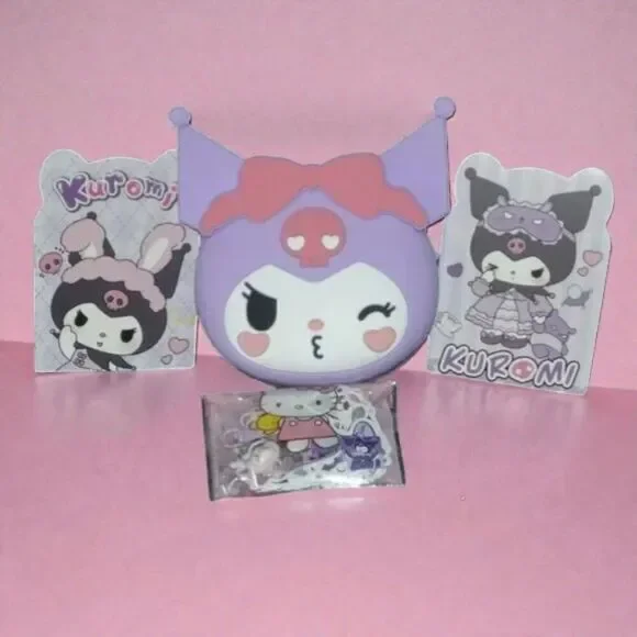 Purple Kuromi Kawaii Kissy Face Mini Crossbody Bag Birthday Gift Valentines Idea
