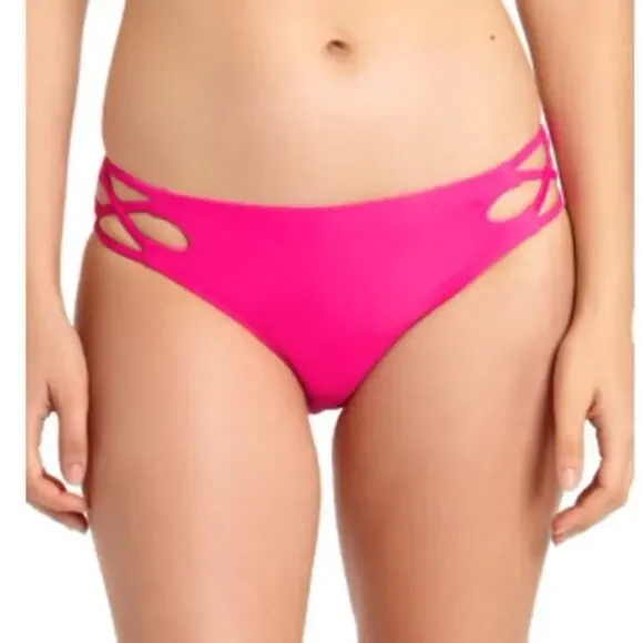 California Waves Strappy Caged Bikini Swim Bottom