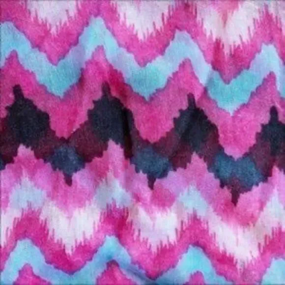 Patterned Bohemian sheer Infinity Scarf Purple Black Teal 21 x 31in