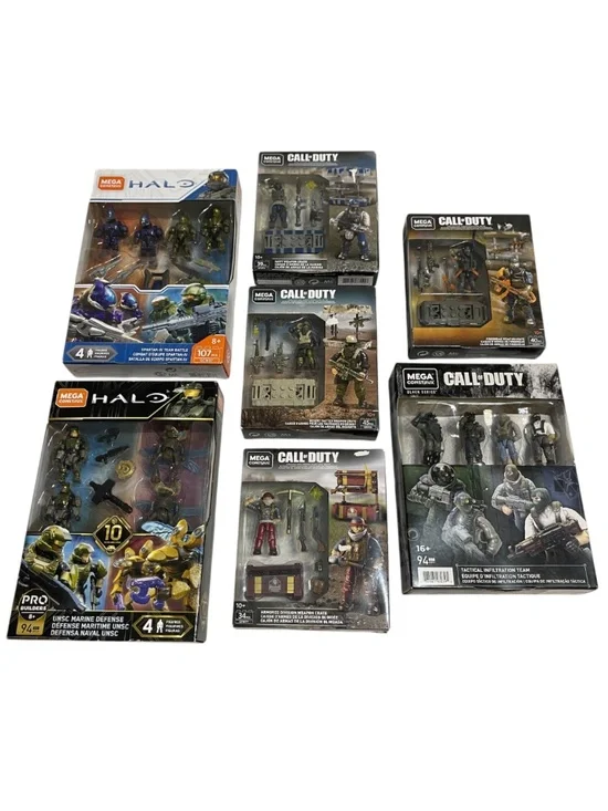 New Halo Mega Construx & Call Of Duty Lot Set of 7 in Box