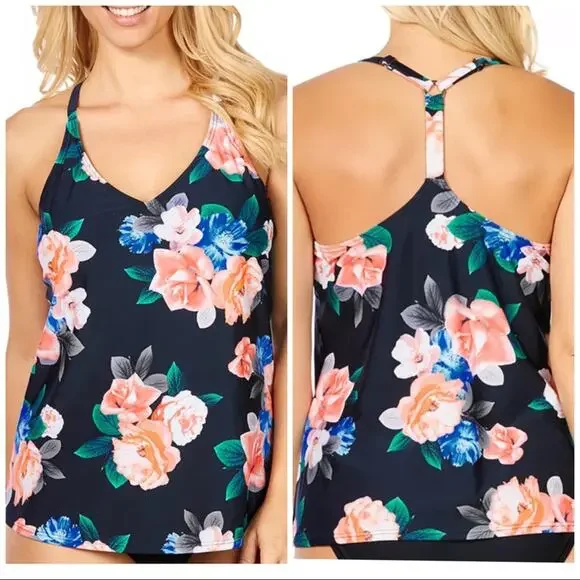 Island Escape RacerBack Underwire Tankini Swim Top