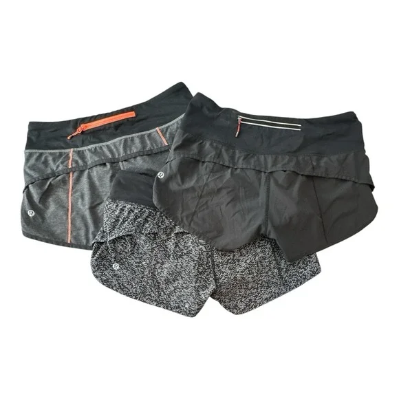 Lululemon Lot 3 Speed Hotty Hot Shorts Women's Size 4 Lined Bundle Atheisure