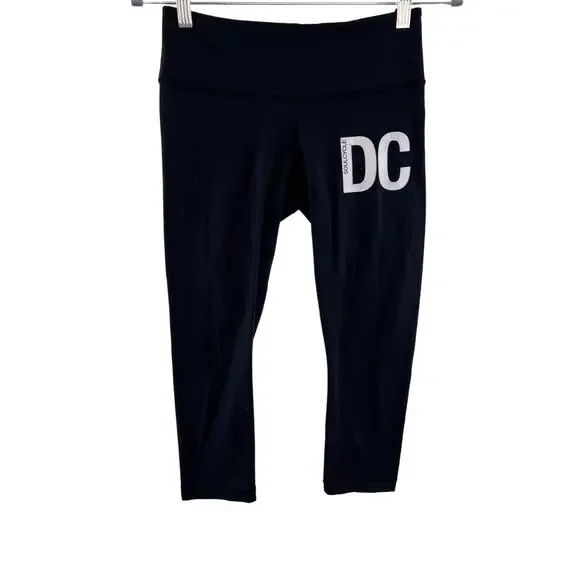 Lululemon x Soulcycle Washington DC Black Cropped Align Leggings Size 6
