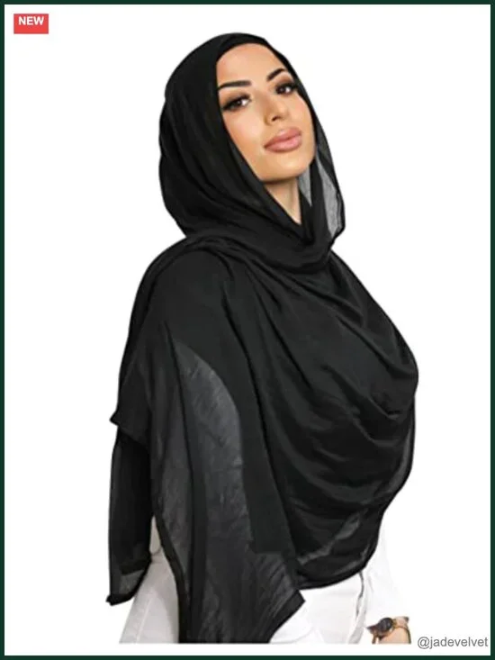 Viscose Hijab Scarf 34x72 Inches Lightweight Shawl Wrap