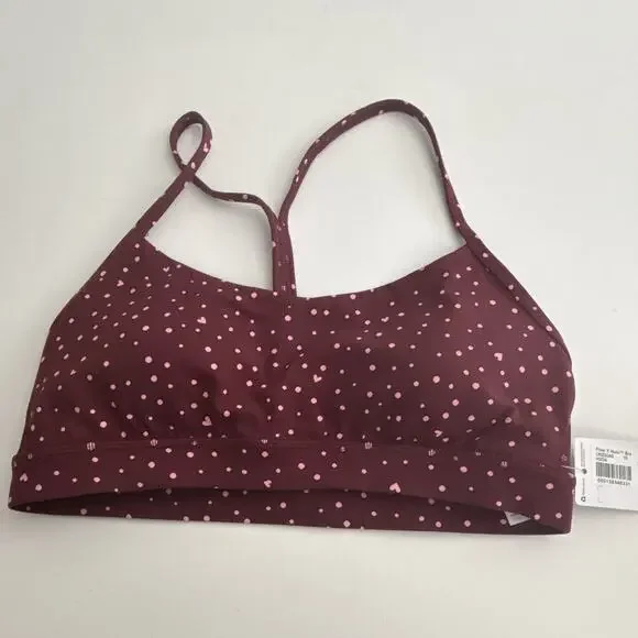 lululemon Flow Y Nulu Low Support Bra Wireless Pullover 10 B Burgundy Pink