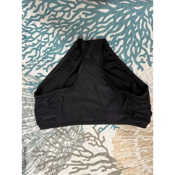 Catalina Womens Black Ruched Side Bikini Bottoms Swimwear Size Small 4-6