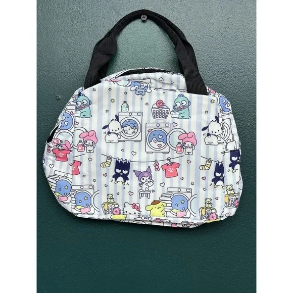 Kuromi White Washing/Cleaning Insulated Lunch Bag AOP Size Small DBL Handles