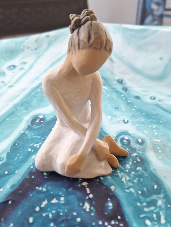 Willow Tree Serenity Handcrafted Sitting Figurine - Neutral Tones