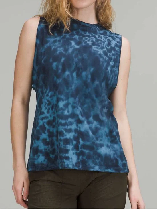 Lululemon All Yours Sleeveless Blue Tie-Dye Woman’s Tank Top