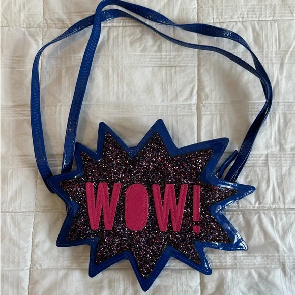 Blue Starburst 'WOW!' Crossbody kids purse