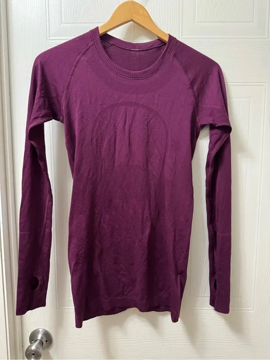 lululemon athletica Long Sleeve Seamless Top - Plum