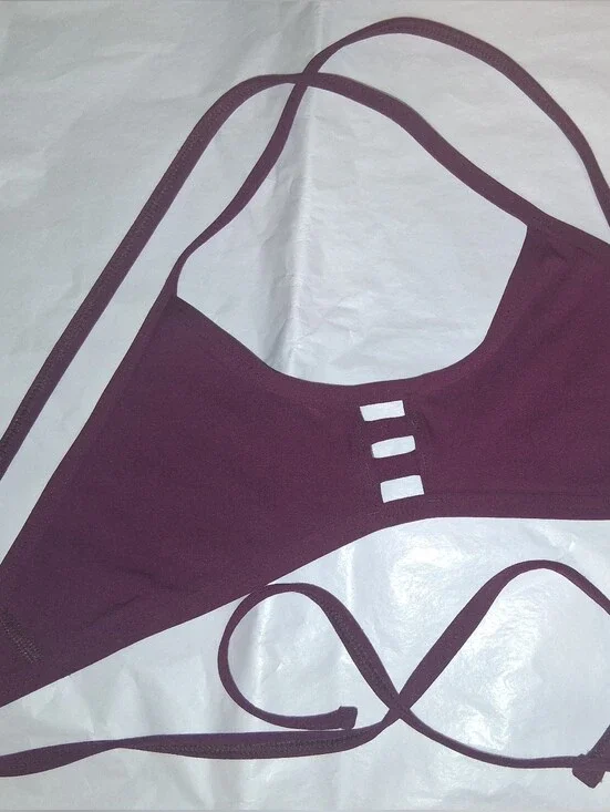 Jolyn Tomcat Hot Purple Strappy Bralette Top Size  Medium