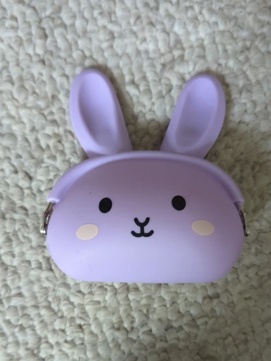 Kids Bunny Silicone Coin Purse - Lavender