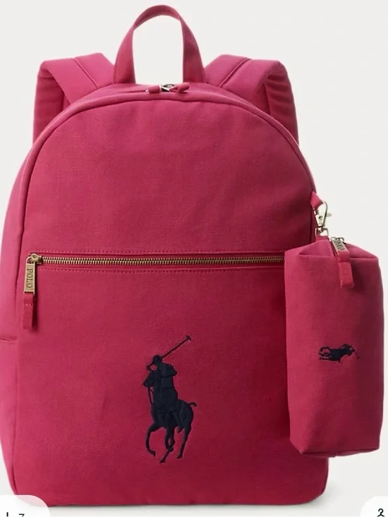RALPH LAUREN KIDS Canvas Polo Pony Backpack