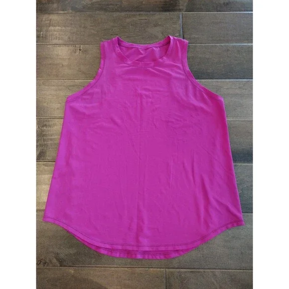 LULULEMON Women's Sculpt magenta sleeveless reflective tank top - 8