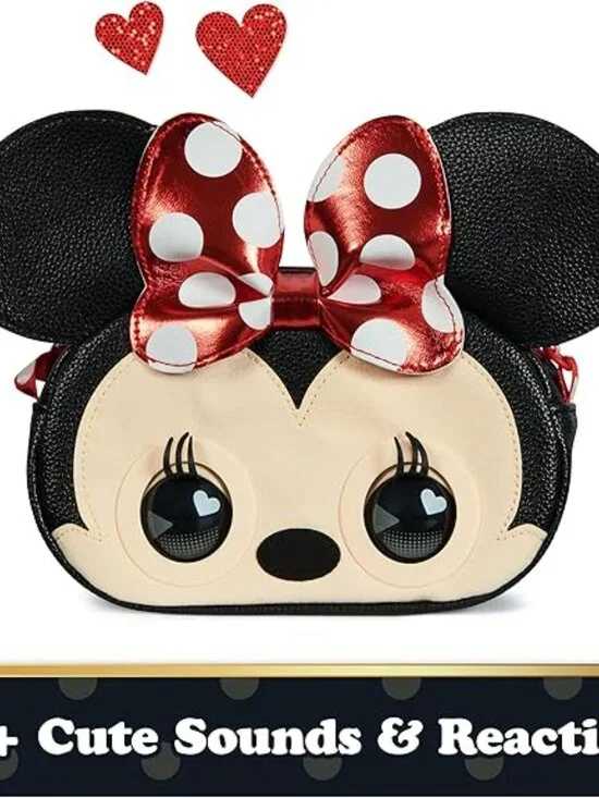 NEW Disney Minnie Mouse Purse Pets Interactive Toy Plush Shoulder Bag Crossbody