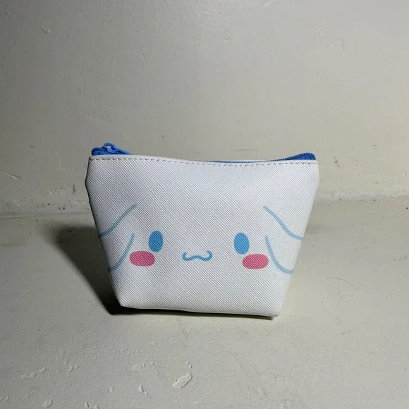 Sanrio Cinnamoroll Pouch Bag Character Graphic White Blue Small