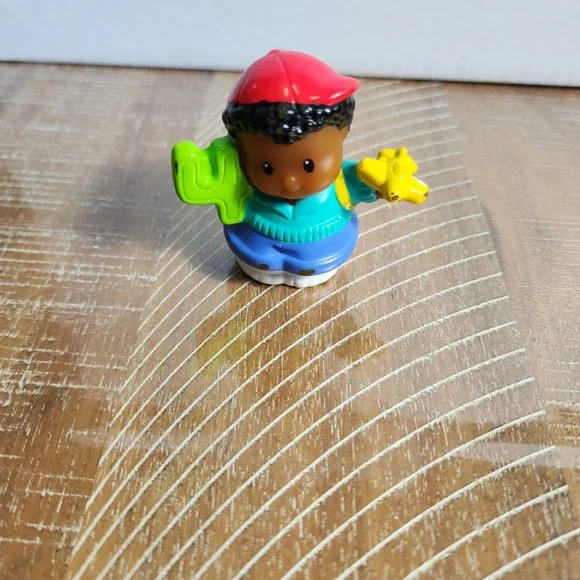 Fisher Price Little People Boy Red Hat Cactus Backpack Figure 2005 Mattel