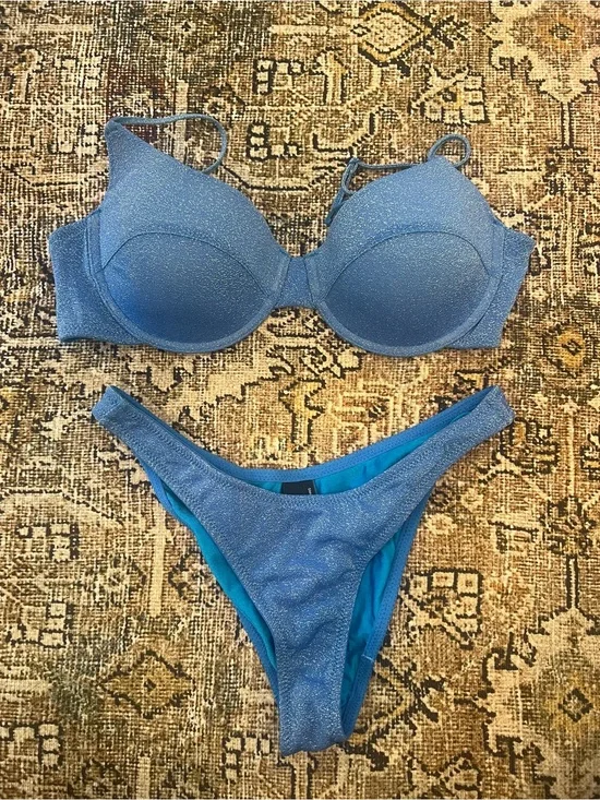 triangl swimwear Shimmering Blue Bikini