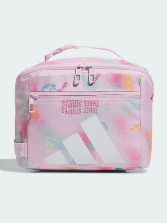 * Adidas Girl's Affiliate Logo School Collegiate Office Lunch Bag Pink/White
