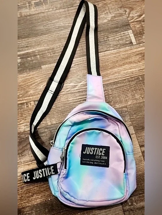 Justice Pastel Tie Dye Mini Sling Backpack