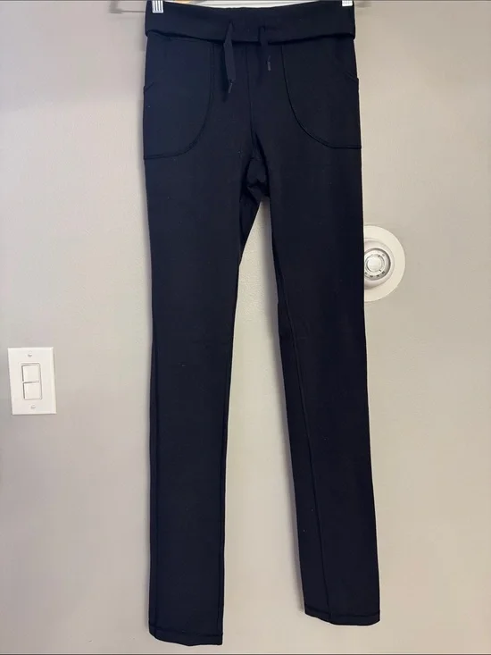 lululemon athletica Black High-Rise Leggings with Drawstring